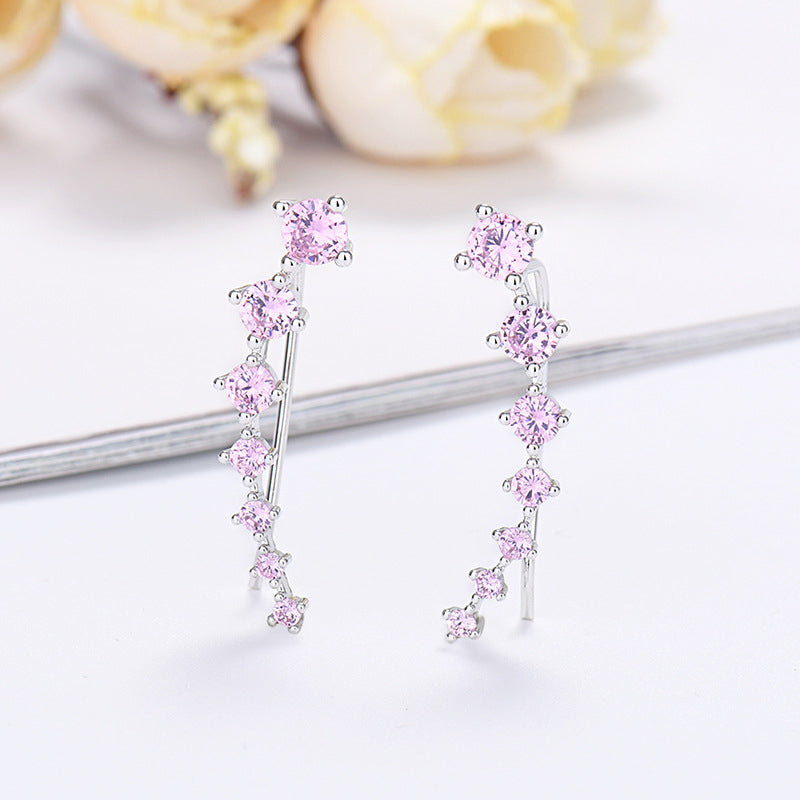 Dazzle Crawler Earrings for Women | Zirconia Stones, Unique Ear Climber Design 6