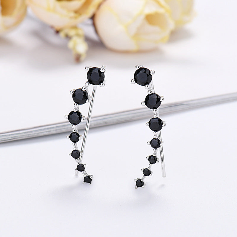 Dazzle Crawler Earrings for Women | Zirconia Stones, Unique Ear Climber Design 8