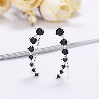 Dazzle Crawler Earrings for Women | Zirconia Stones, Unique Ear Climber Design 8