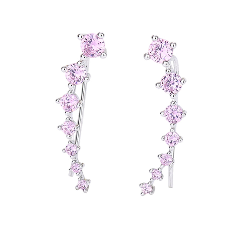 Dazzle Crawler Earrings for Women | Zirconia Stones, Unique Ear Climber Design 9