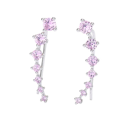 Dazzle Crawler Earrings for Women | Zirconia Stones, Unique Ear Climber Design 9