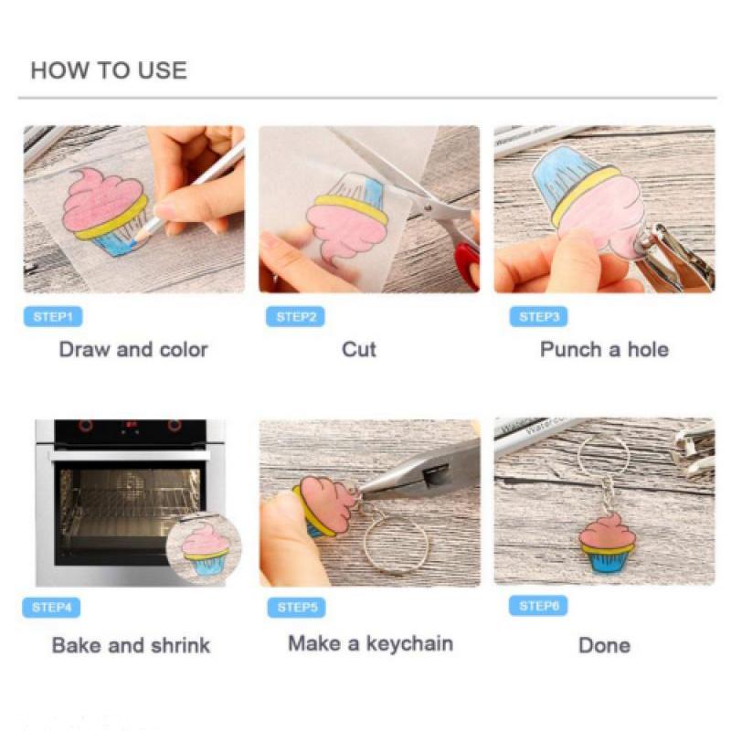 Dazzle Keychain Set | DIY Shrinky Dinks for Kids 7