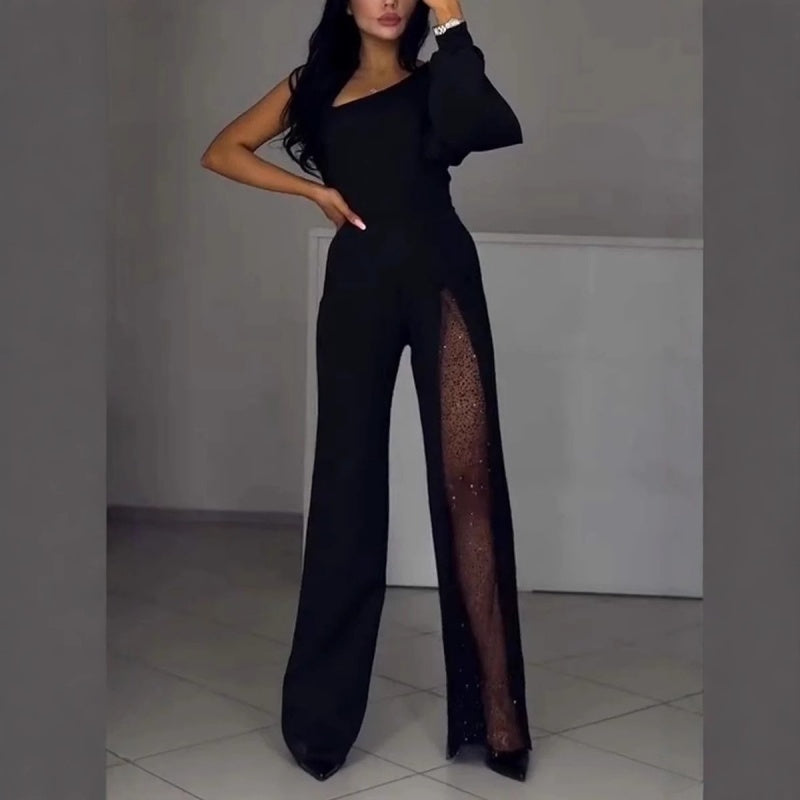 Diva Flair Jumpsuit | Asymmetric One-Shoulder Design 5