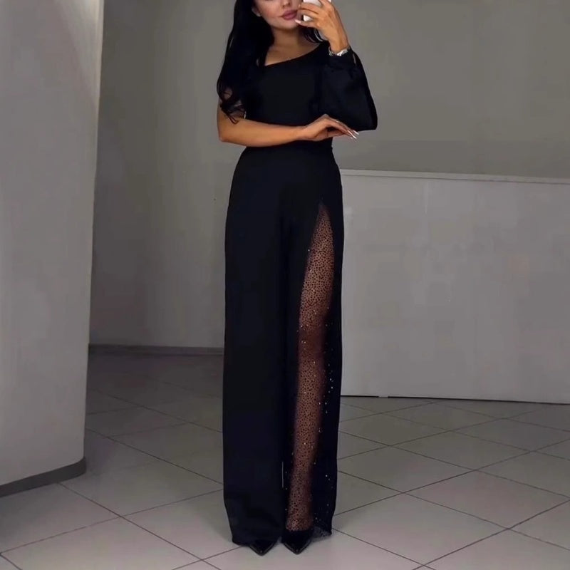 Diva Flair Jumpsuit | Asymmetric One-Shoulder Design 7