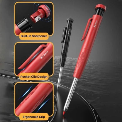 DuraMark Tool Set | Heavy-Duty Carpenter Pencils & Long-Nib Markers 3