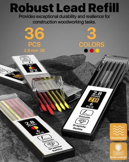 DuraMark Tool Set | Heavy-Duty Carpenter Pencils & Long-Nib Markers 4