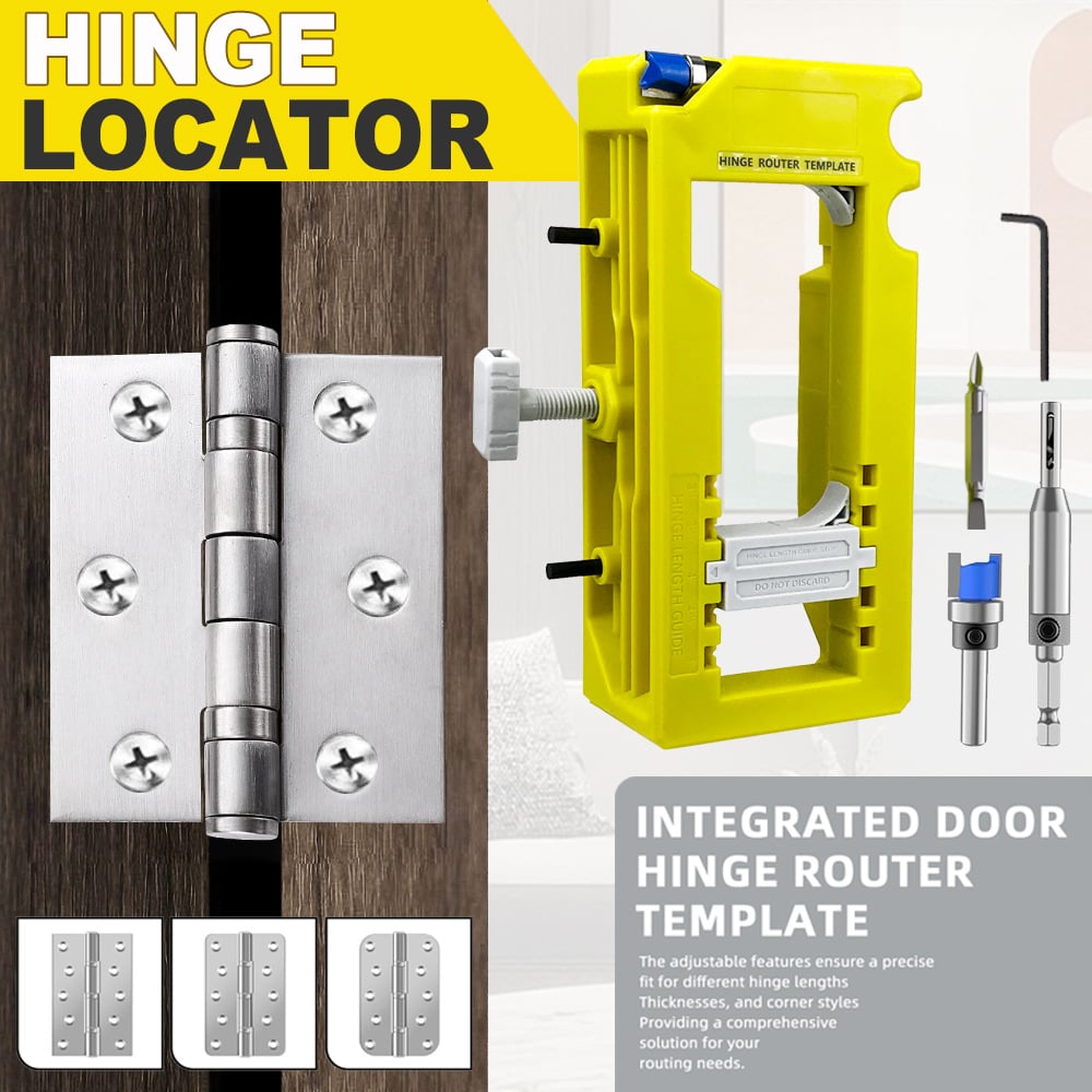 DuraPro Door Hinge Jig | Adjustable Hinge Mortise Template for Router 2