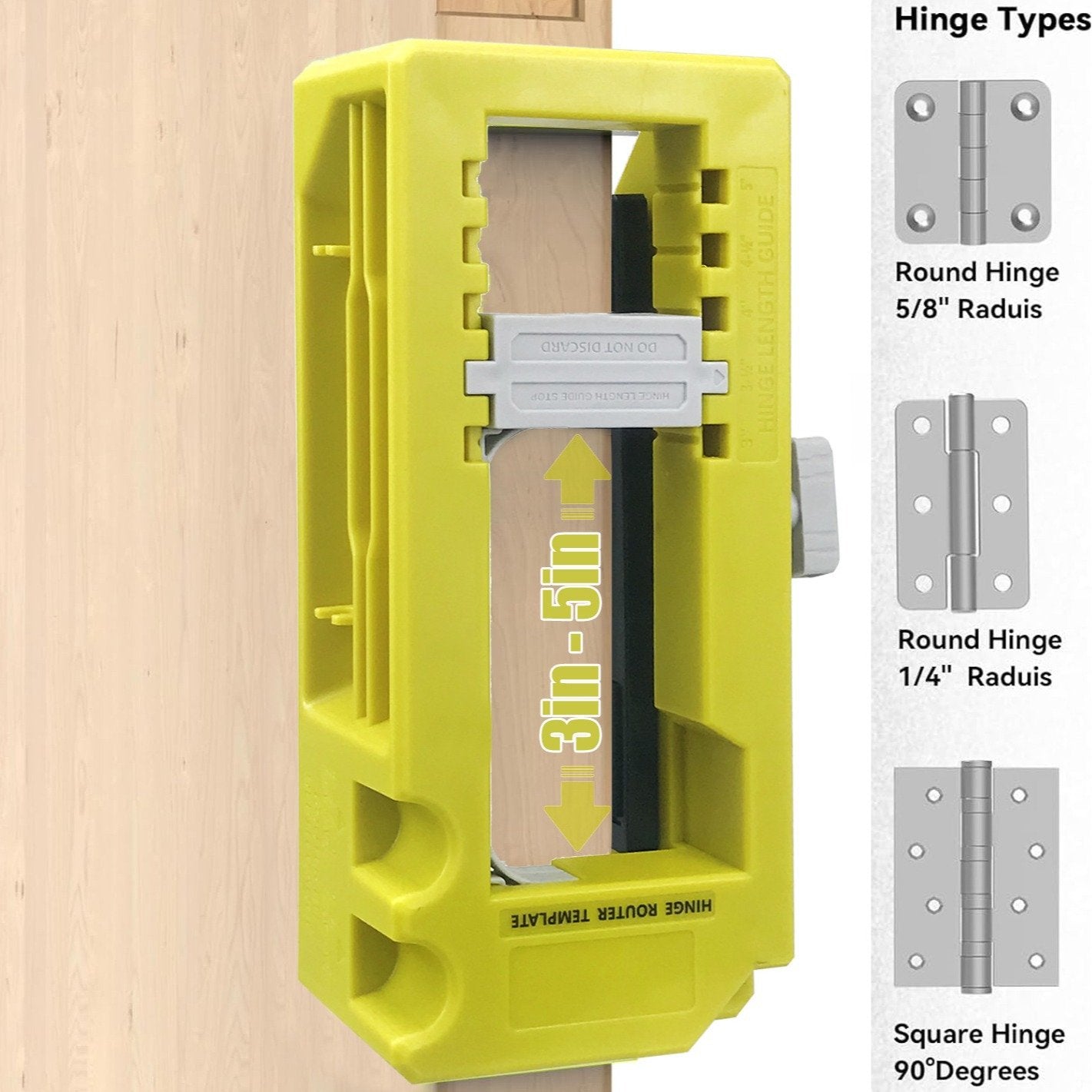 DuraPro Door Hinge Jig | Adjustable Hinge Mortise Template for Router 3