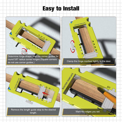 Dura Door Hinge Jig | Adjustable Router Tool for Precision Mortise Installation 4