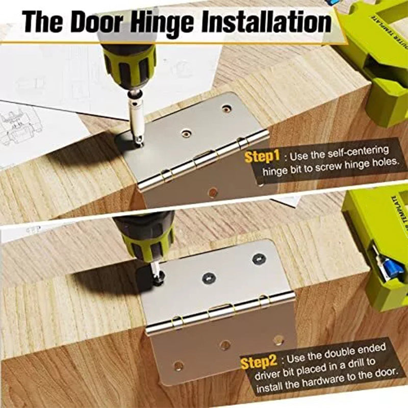 Dura Door Hinge Jig | Adjustable Router Tool for Precision Mortise Installation 5