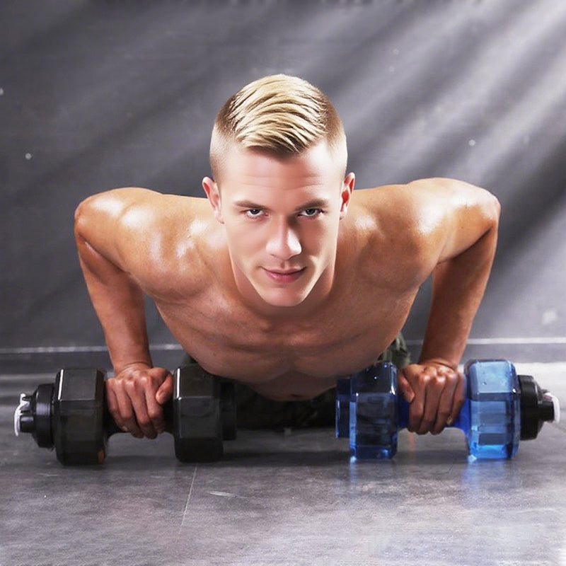 Dura Dumbbell Water Bottle | Ergonomic Design, BPA-Free, Flip-Top Spout 7