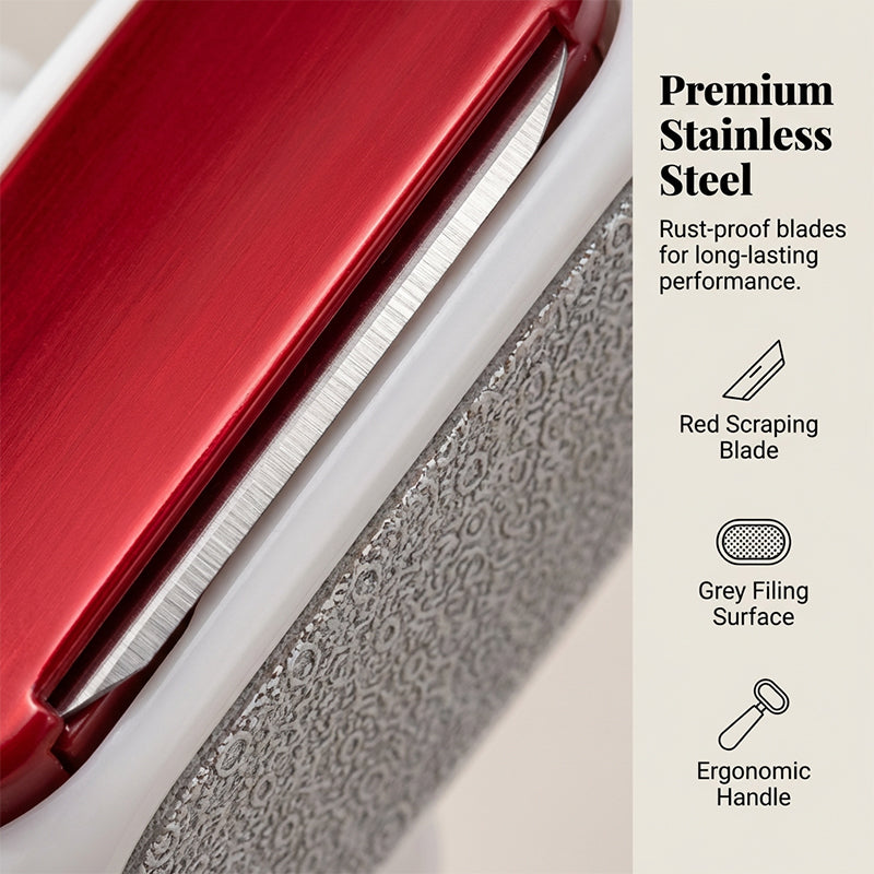 Dura Foot Scraper Tool | Dual-Sided Stainless Steel Callus Remover 3