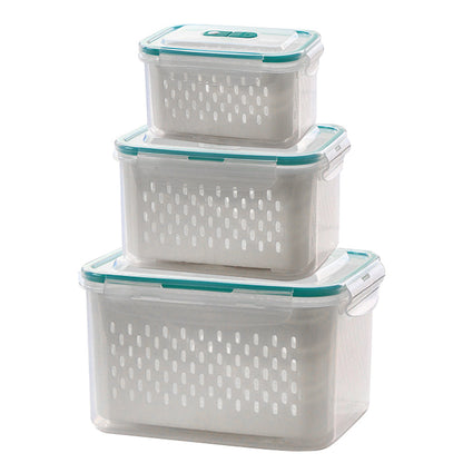 Dura Fresh Food Storage Container | 2-in-1 Draining Design, Airtight & Stackable 0