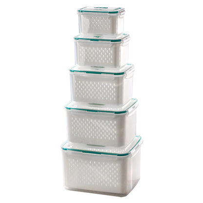 Dura Fresh Food Storage Container | 2-in-1 Draining Design, Airtight & Stackable 13