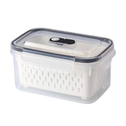 Dura Fresh Food Storage Container | 2-in-1 Draining Design, Airtight & Stackable 15