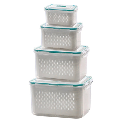 Dura Fresh Food Storage Container | 2-in-1 Draining Design, Airtight & Stackable 8