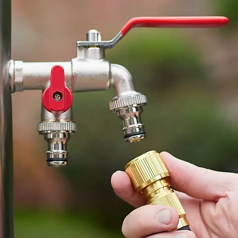 Dura Garden Faucet | Stainless Steel, Double Outlet Hose Bibs 2