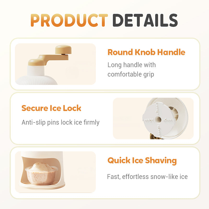 Eazy Ice Shaver | Hand Crank, Stainless Steel Blade for Shaved Ice 5