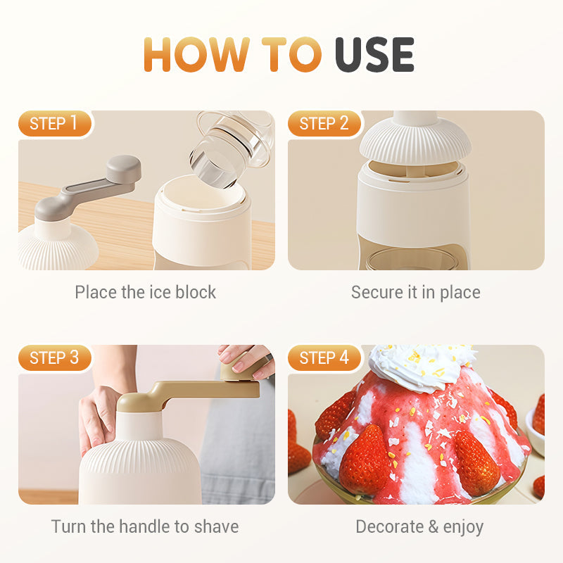 Eazy Ice Shaver | Hand Crank, Stainless Steel Blade for Shaved Ice 6