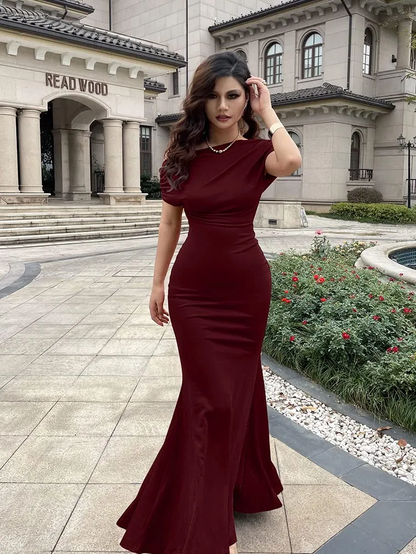 Elysia Evening Dress | Off-Shoulder Bodycon Fit, Formal Wedding Guest Gown 6