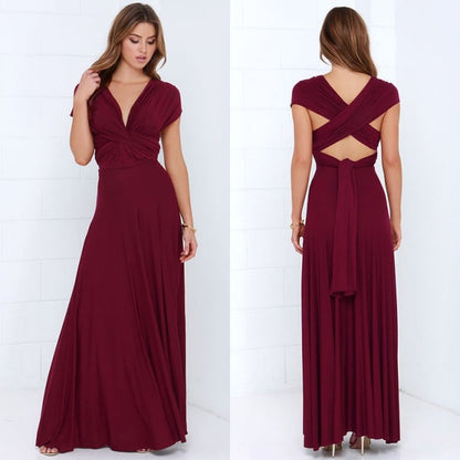 Elysia Maxi Dress | Convertible Black Maxi, Multi-Way Style for Women 1