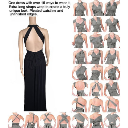 Elysia Maxi Dress | Convertible Black Maxi, Multi-Way Style for Women 4