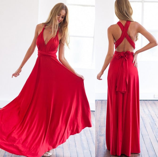 Elysia Maxi Dress | Convertible Black Maxi, Multi-Way Style for Women 7
