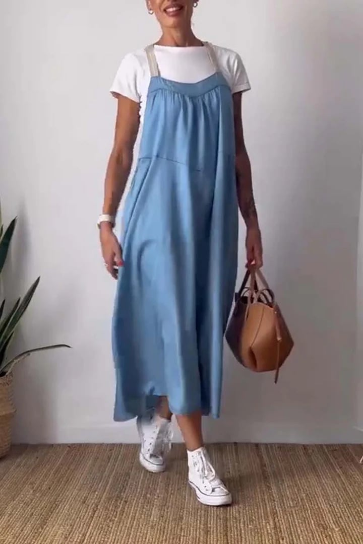 Elysia Women's Dress | Breathable Cotton Linen, Minimalist Design, Plus Size Available 1