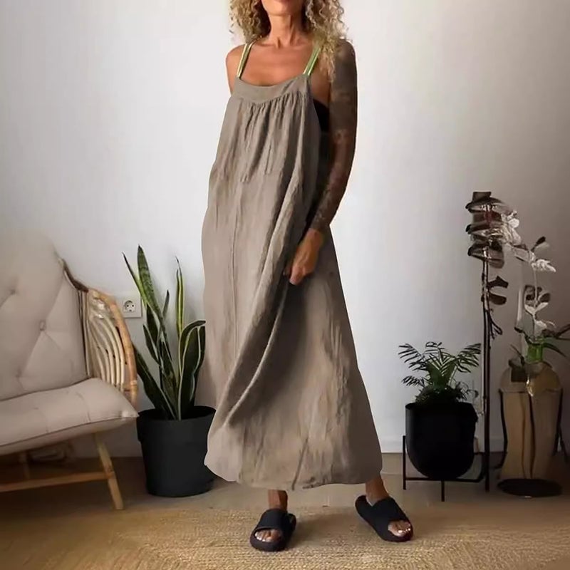 Elysia Women's Dress | Breathable Cotton Linen, Minimalist Design, Plus Size Available 10