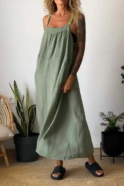 Elysia Women's Dress | Breathable Cotton Linen, Minimalist Design, Plus Size Available 11