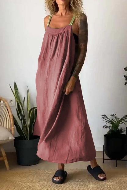 Elysia Women's Dress | Breathable Cotton Linen, Minimalist Design, Plus Size Available 4