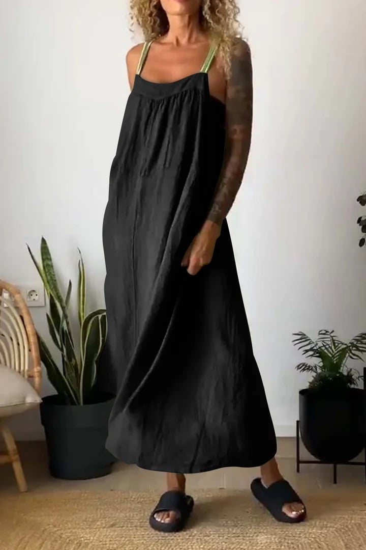Elysia Women's Dress | Breathable Cotton Linen, Minimalist Design, Plus Size Available 5