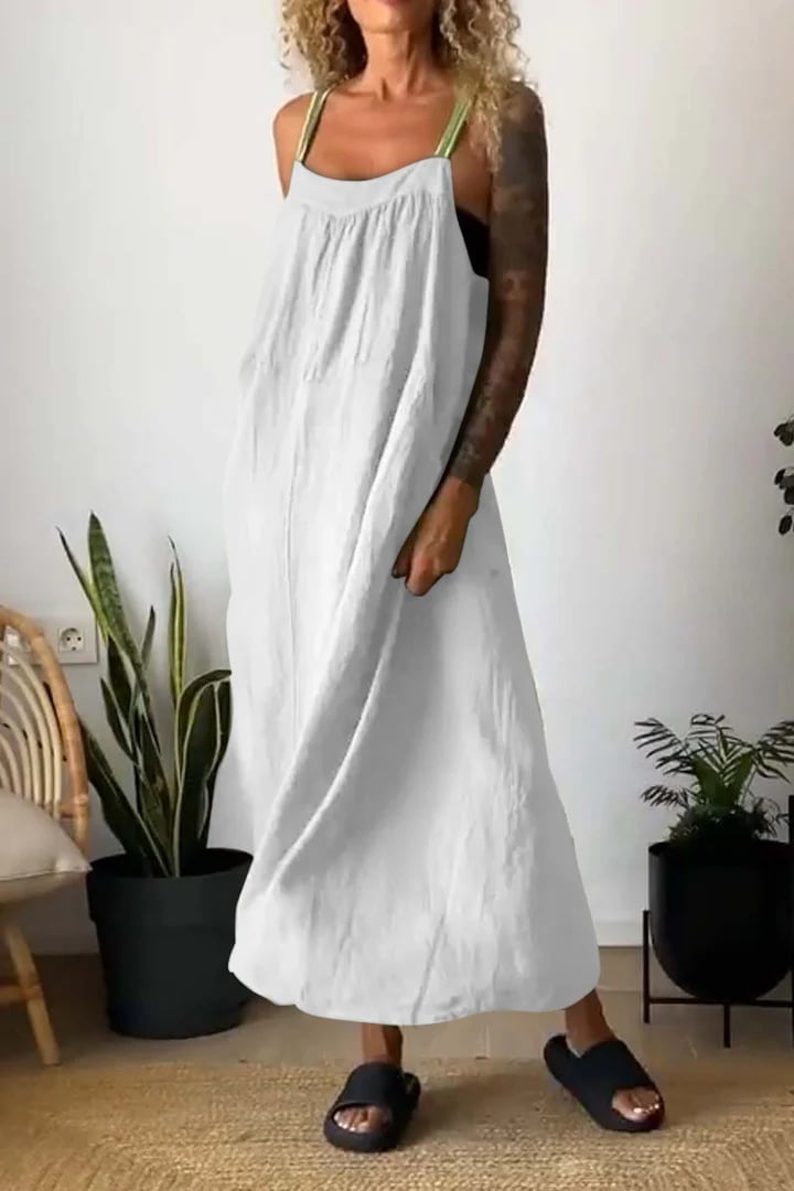 Elysia Women's Dress | Breathable Cotton Linen, Minimalist Design, Plus Size Available 6