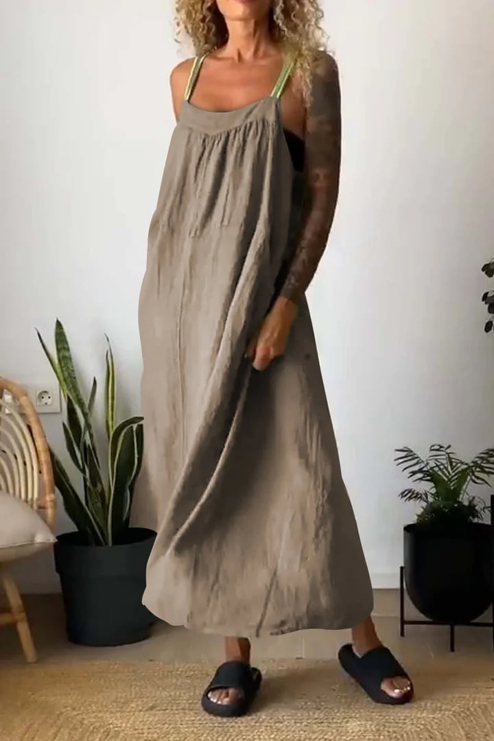 Elysia Women's Dress | Breathable Cotton Linen, Minimalist Design, Plus Size Available 7