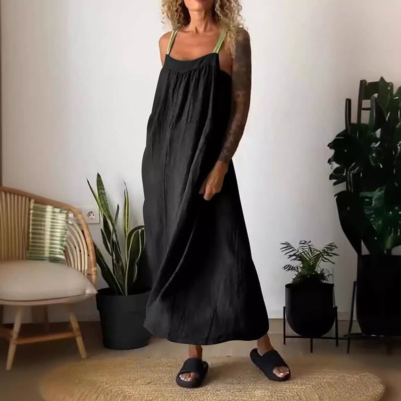 Elysia Women's Dress | Breathable Cotton Linen, Minimalist Design, Plus Size Available 9