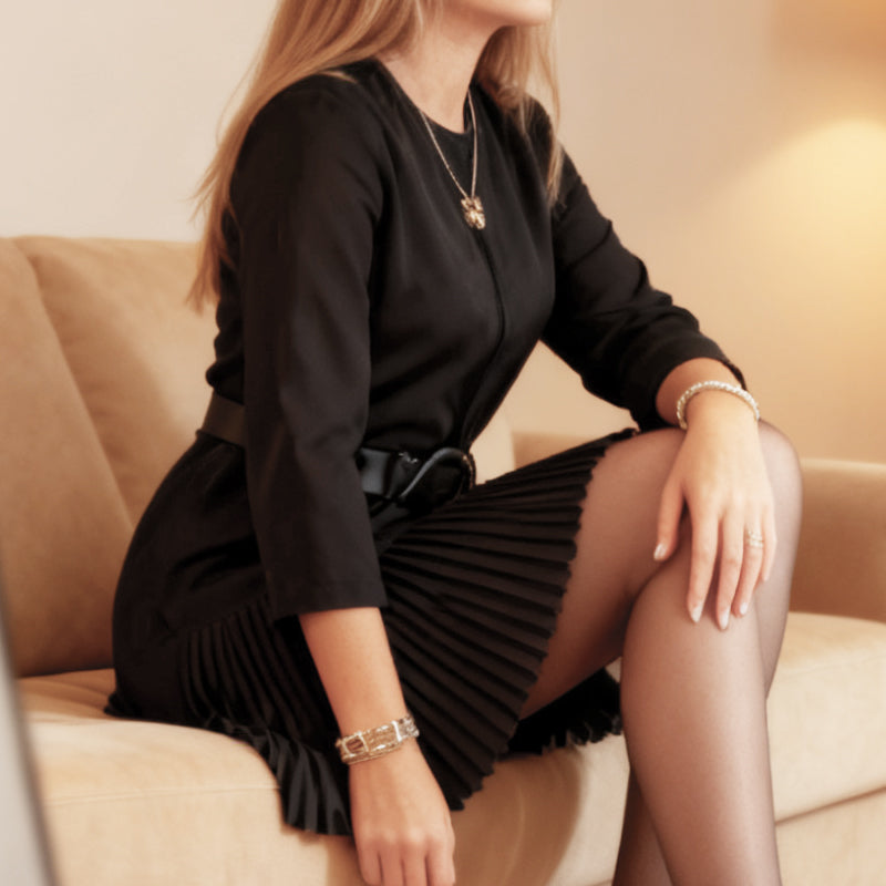 Elysia Women's Dress | Elegant Black Cocktail Dress, Comfortable Fit 6