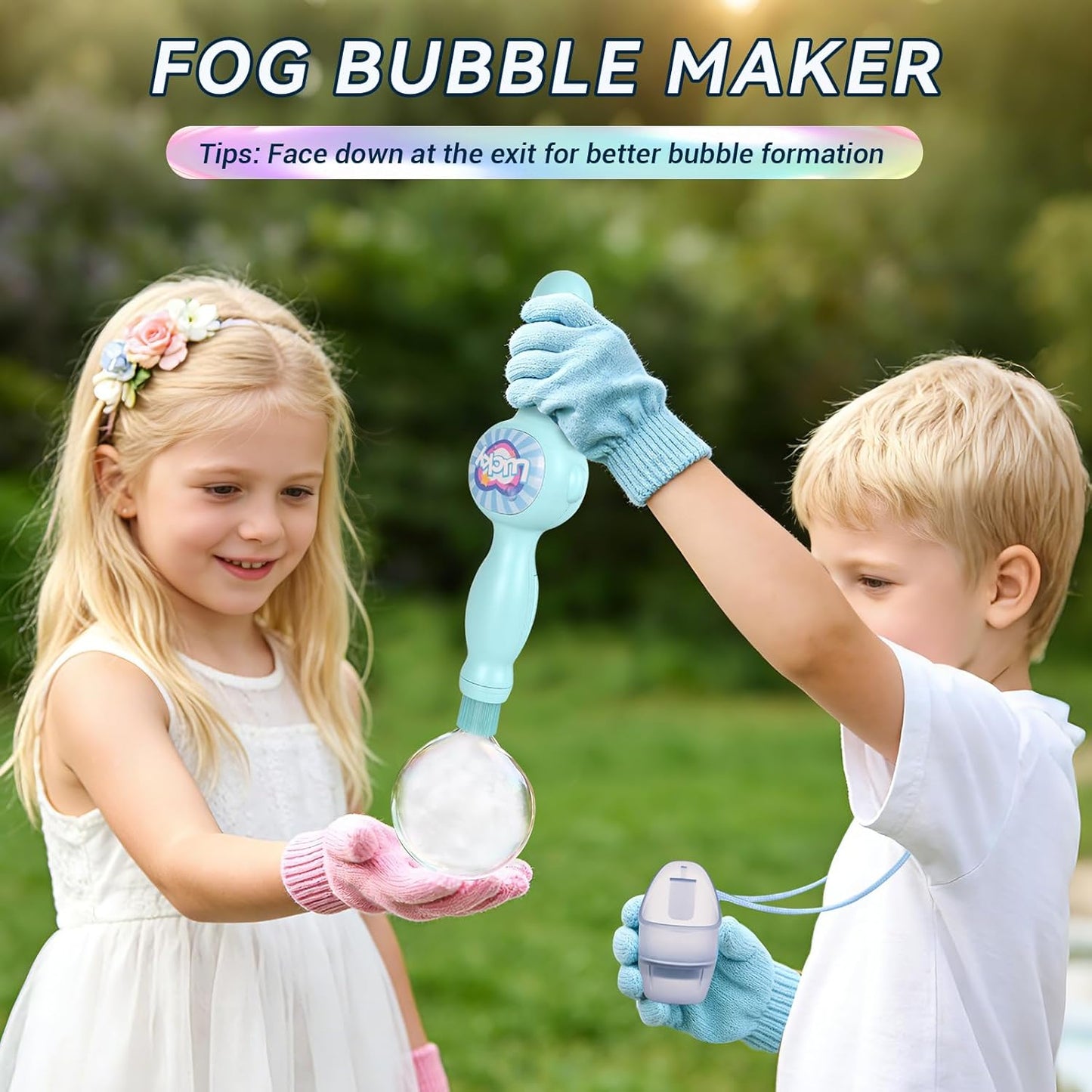 Elysian Bubble Wand | Fog-Filled Bubbles with Lights and Music 3