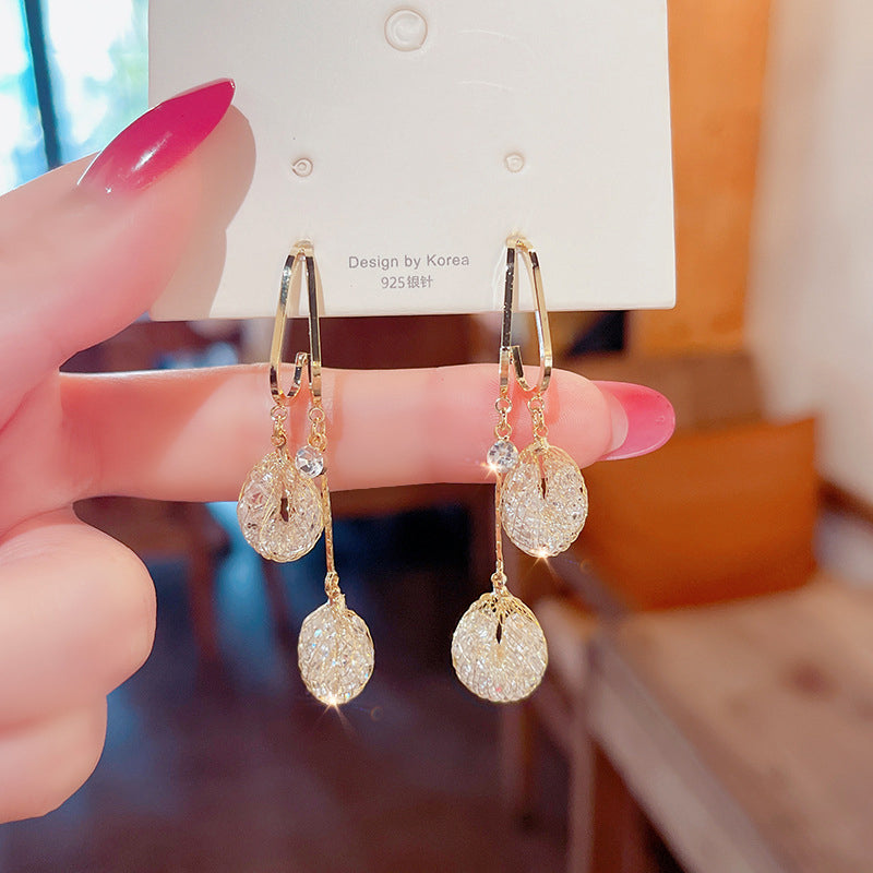 Elysian Crystal Tassel Earrings | Hypoallergenic 925 Silver 0