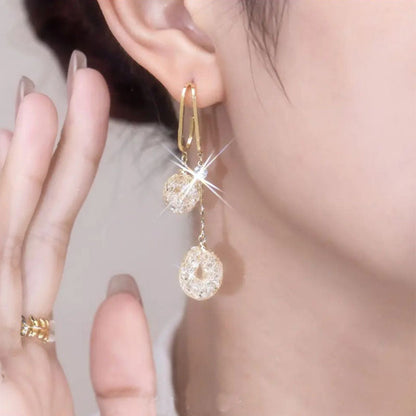 Elysian Crystal Tassel Earrings | Hypoallergenic 925 Silver 5