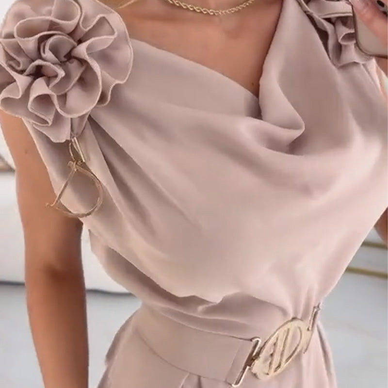 Fiora Elegant Jumpsuit | Floral-Embellished, Wide-Leg Design 2