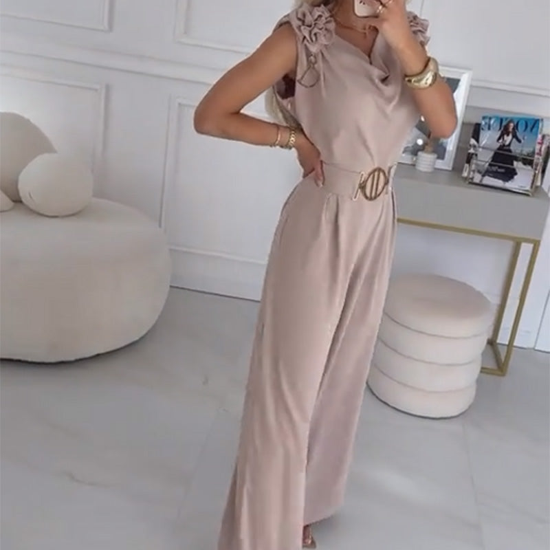 Fiora Elegant Jumpsuit | Floral-Embellished, Wide-Leg Design 3