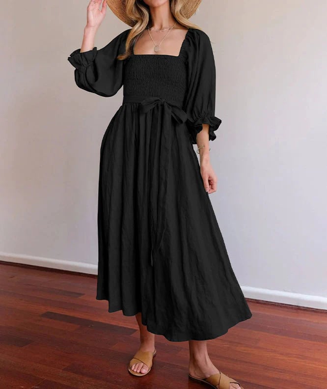Fleur Multi-Wear Dress | Reversible Cotton, Lantern Sleeves, Wedding Guest & Summer Dress 10