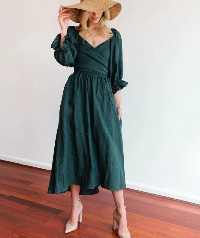 Fleur Multi-Wear Dress | Reversible Cotton, Lantern Sleeves, Wedding Guest & Summer Dress 3