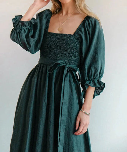 Fleur Multi-Wear Dress | Reversible Cotton, Lantern Sleeves, Wedding Guest & Summer Dress 4
