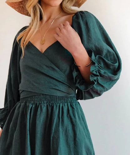 Fleur Multi-Wear Dress | Reversible Cotton, Lantern Sleeves, Wedding Guest & Summer Dress 5