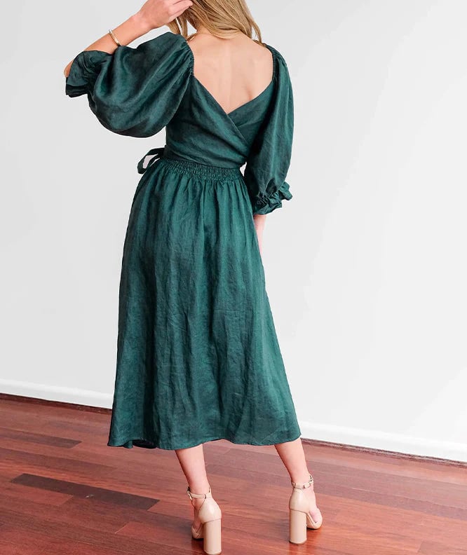 Fleur Multi-Wear Dress | Reversible Cotton, Lantern Sleeves, Wedding Guest & Summer Dress 6