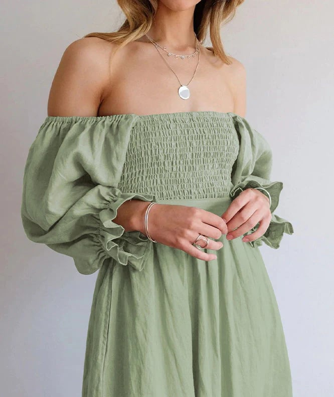 Fleur Multi-Wear Dress | Reversible Cotton, Lantern Sleeves, Wedding Guest & Summer Dress 8