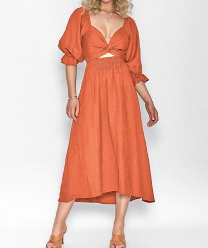 Fleur Multi-Wear Dress | Reversible Cotton, Lantern Sleeves, Wedding Guest & Summer Dress 9