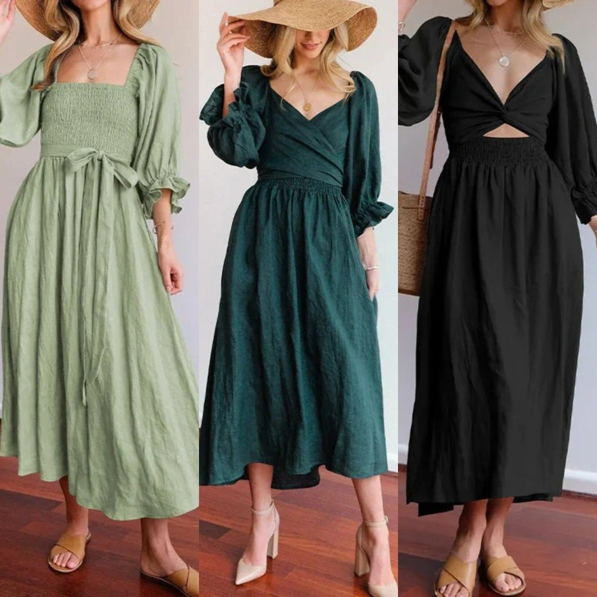 Fleur Multi-Wear Dress | Reversible, Cotton, Lantern Sleeves, Perfect for Summer and Cocktail Events 2