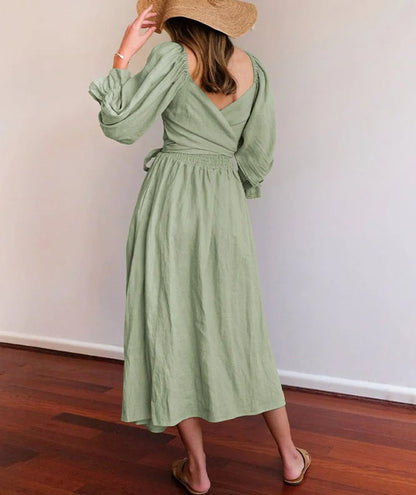 Fleur Multi-Wear Dress | Reversible, Cotton, Lantern Sleeves, Perfect for Summer and Cocktail Events 7